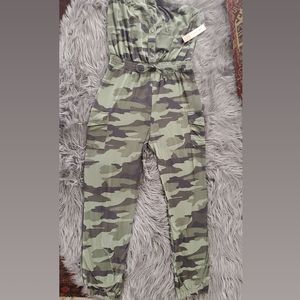 Camo tube jogger jumpsuit